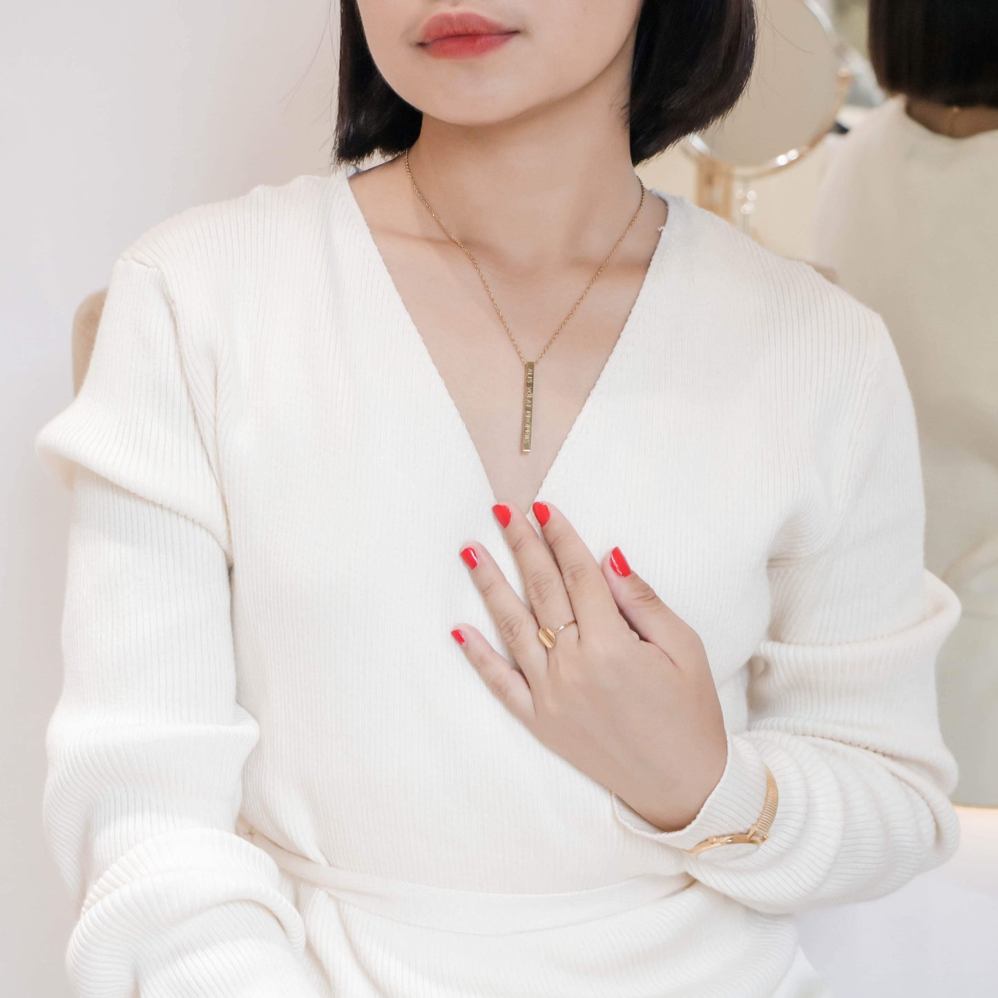 Infinite Love Bar Necklace