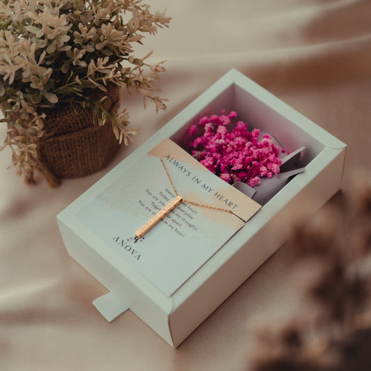 Always in My Heart Bar Necklace