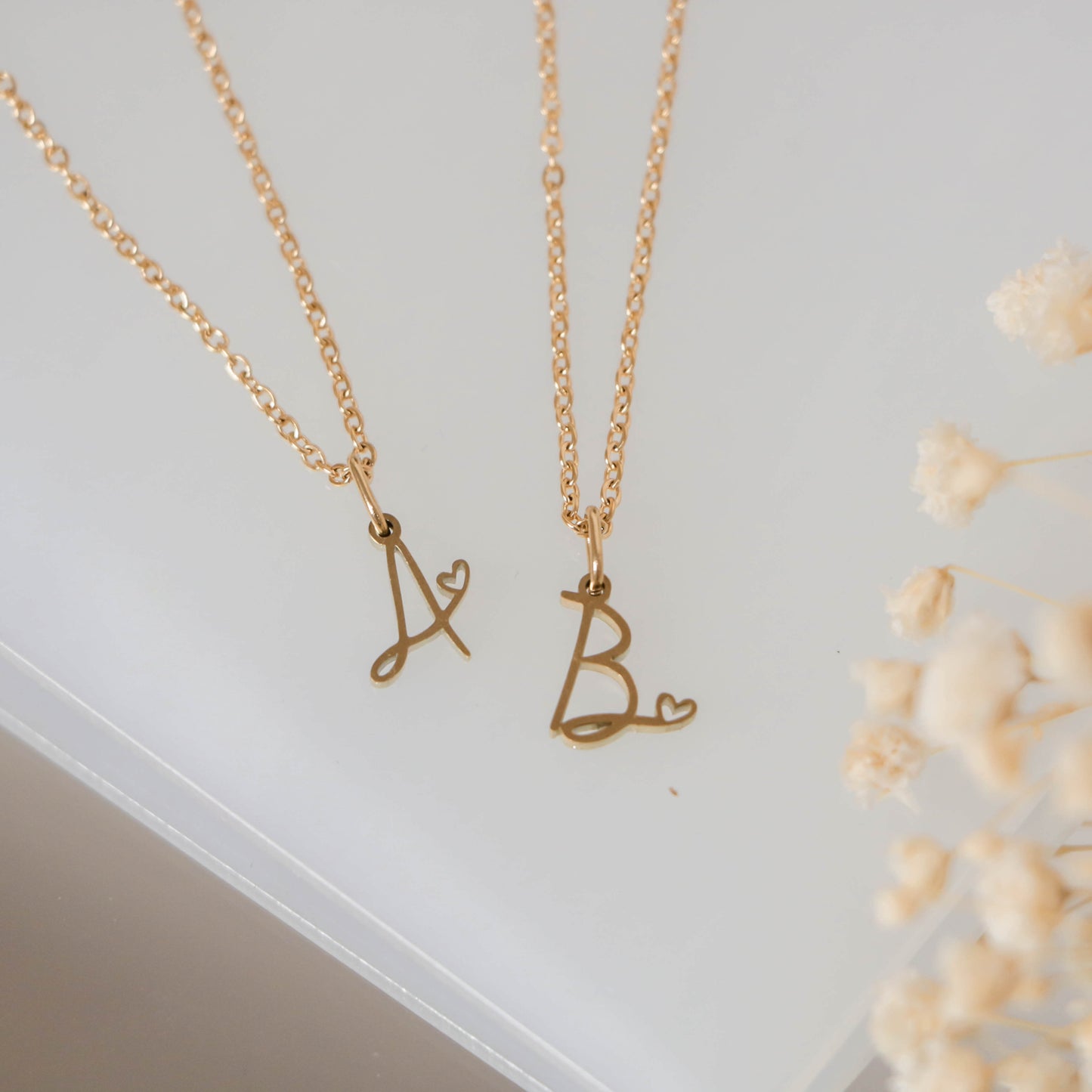 Initial Necklace (Romantic Font)