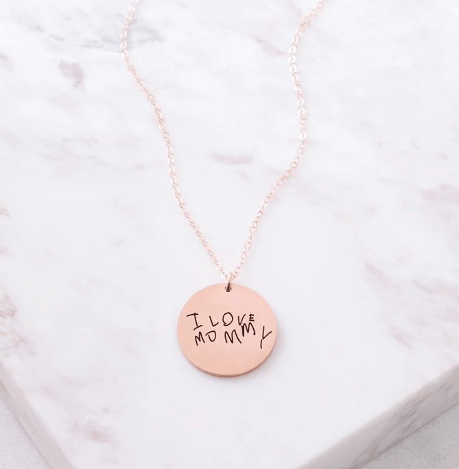 Kids Drawing Disc Necklace