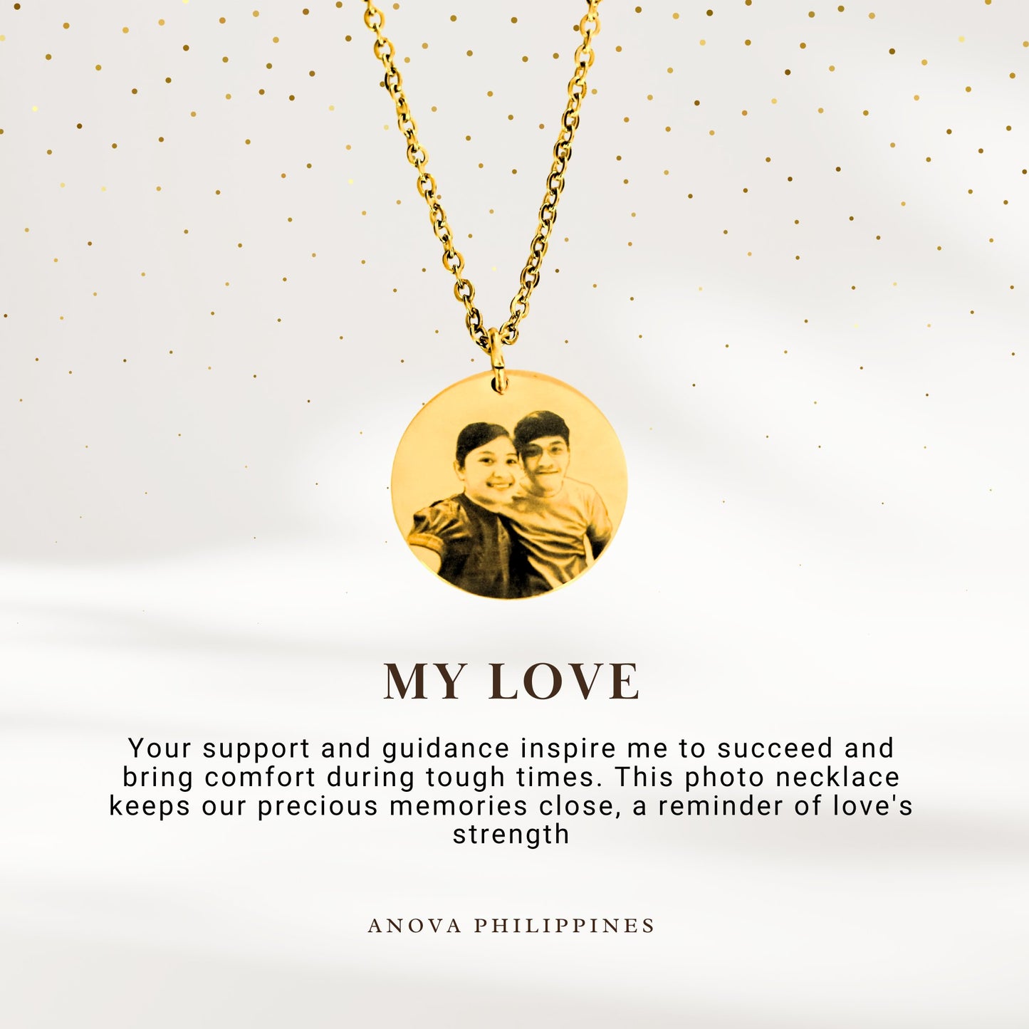 GIFT SET❤️Portrait Necklace + Promise Ring w/ mini Bouquet