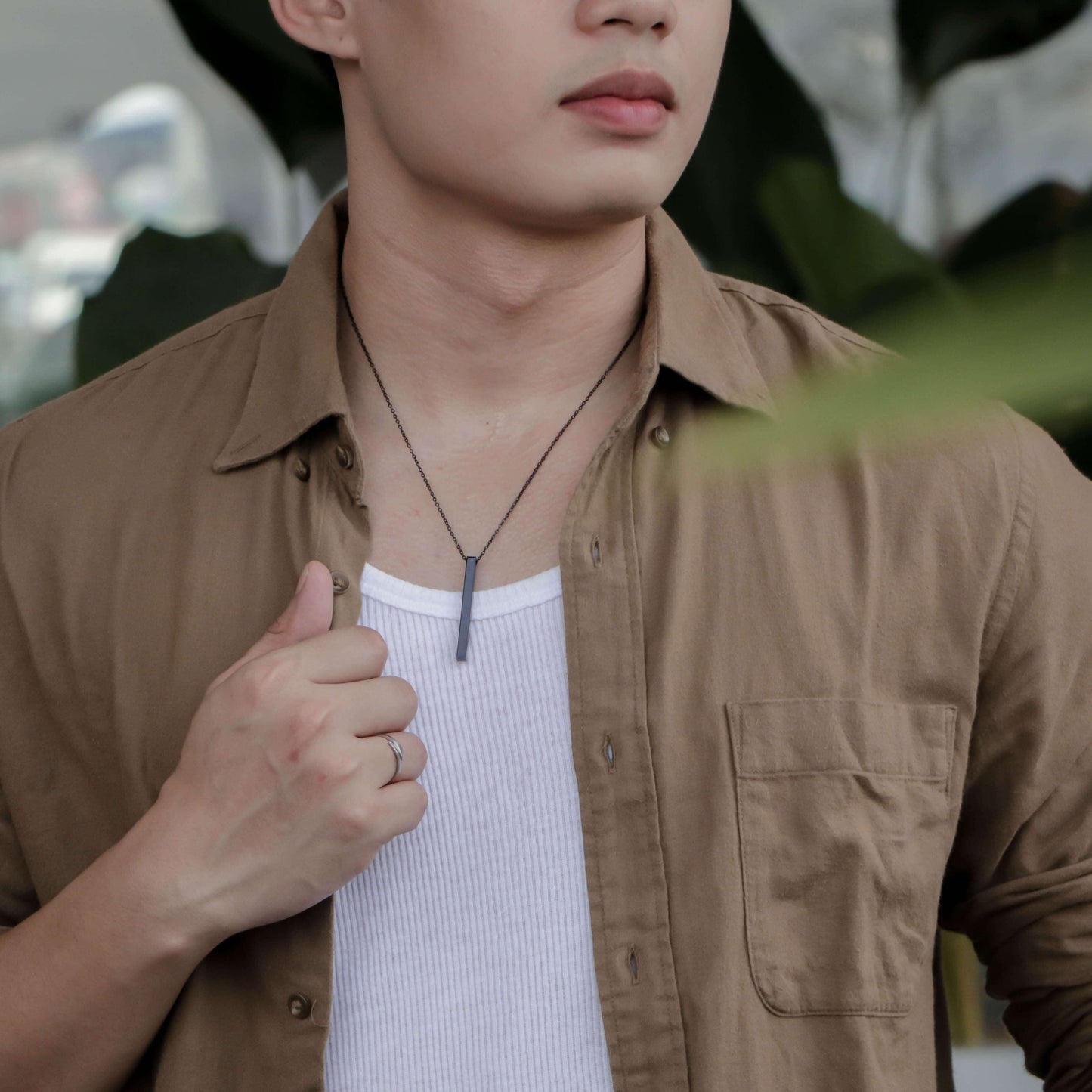 Cura Te Ipsum "Take Care of Yourself" Bar Necklace