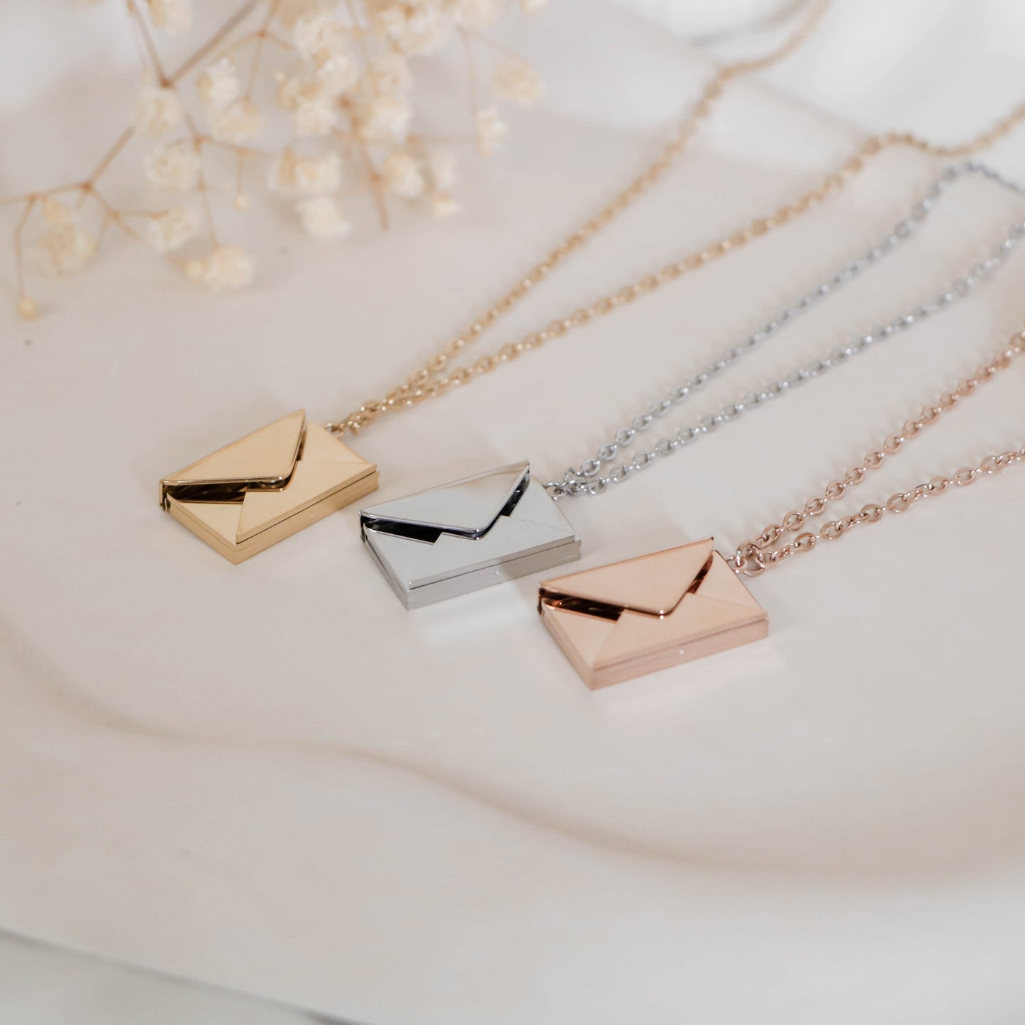 Envelope Locket Necklace