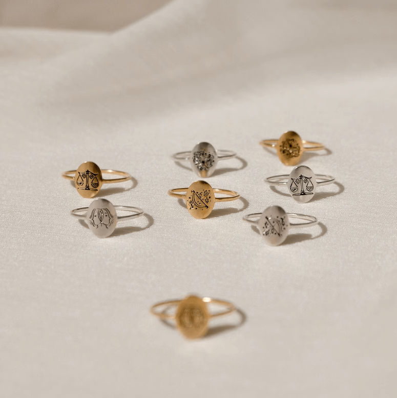 Zodiac Oval Ring