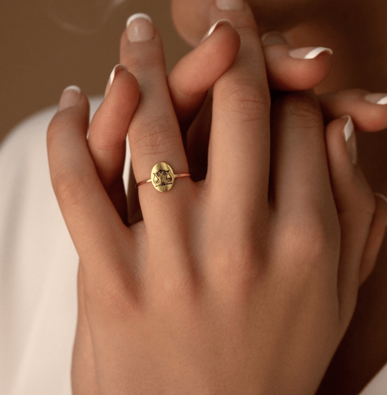Zodiac Oval Ring