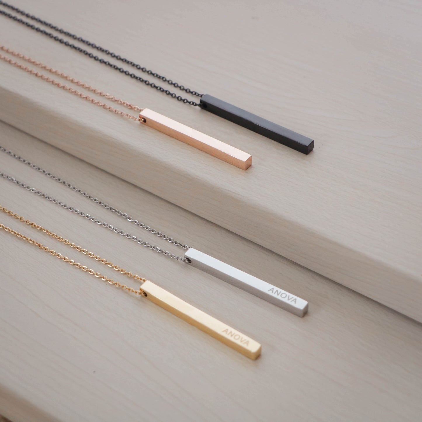 Cura Te Ipsum "Take Care of Yourself" Bar Necklace