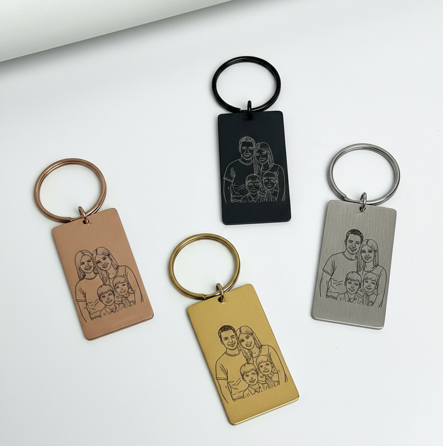 Portrait Keychain Engraving