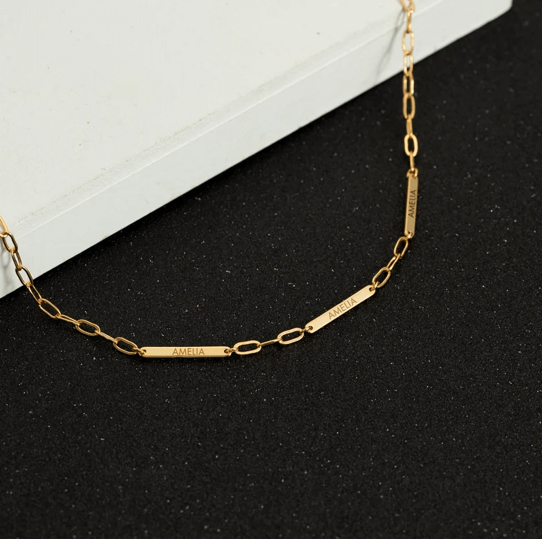 Paperclip Name Necklace