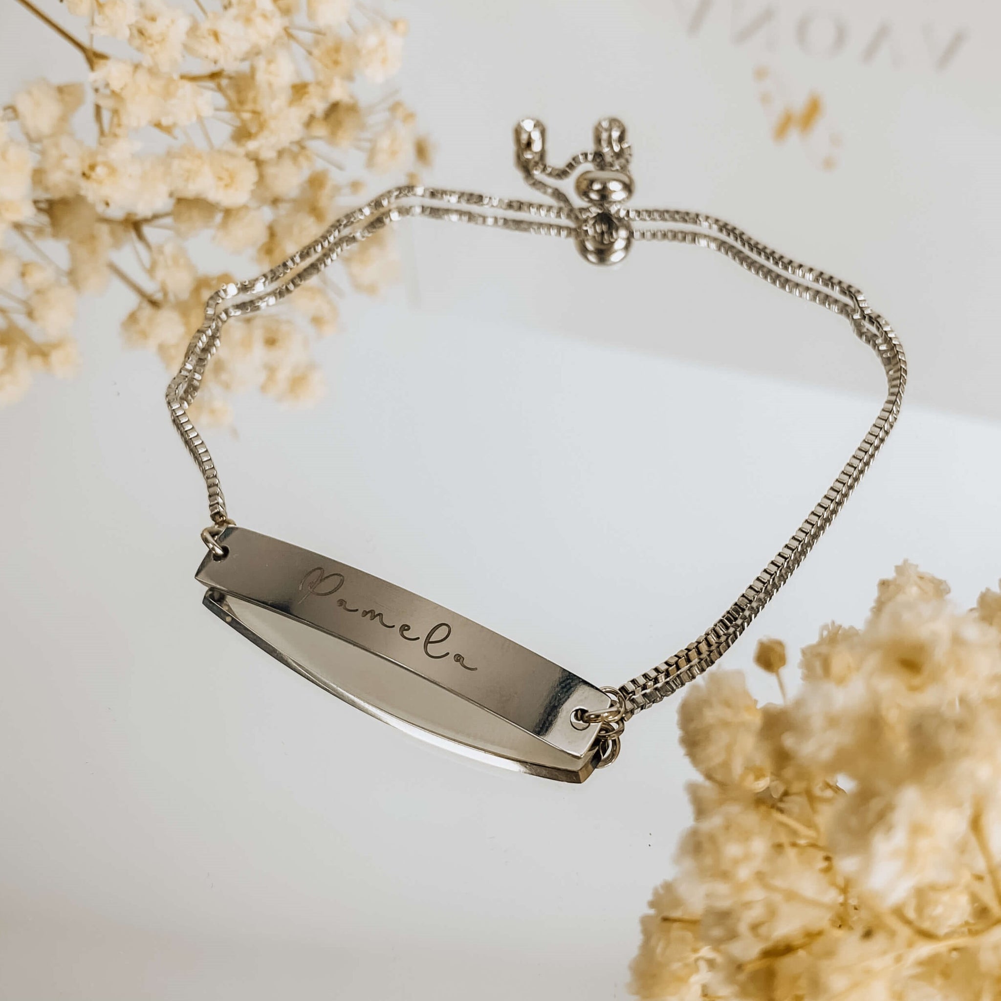Customized Engraved Nameplate Couple Bracelet | Personalized Bracelet -  Customize For You